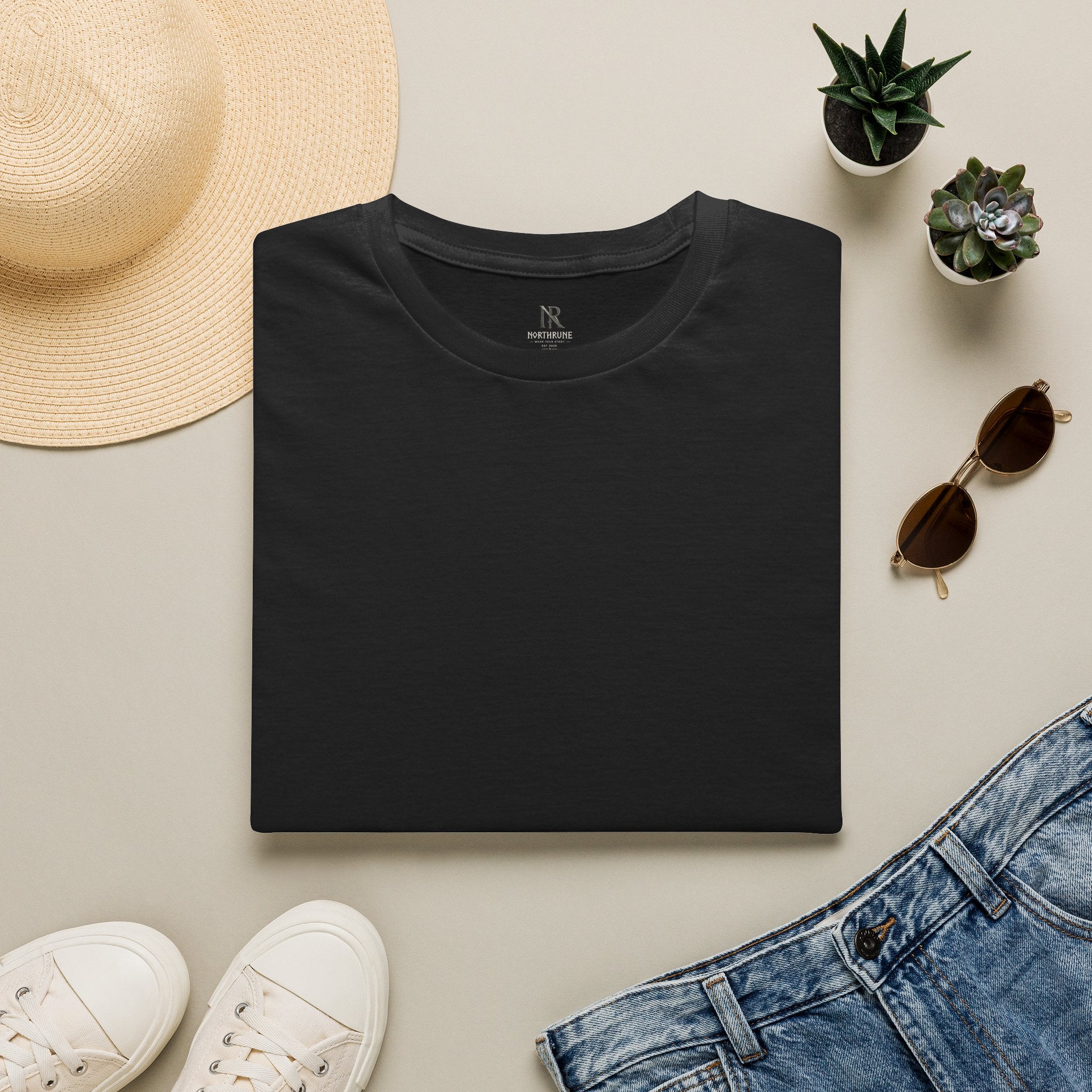 NORTHRUNE UK® Vegvísir Hugr Viking T-Shirt | Premium Unisex Tee