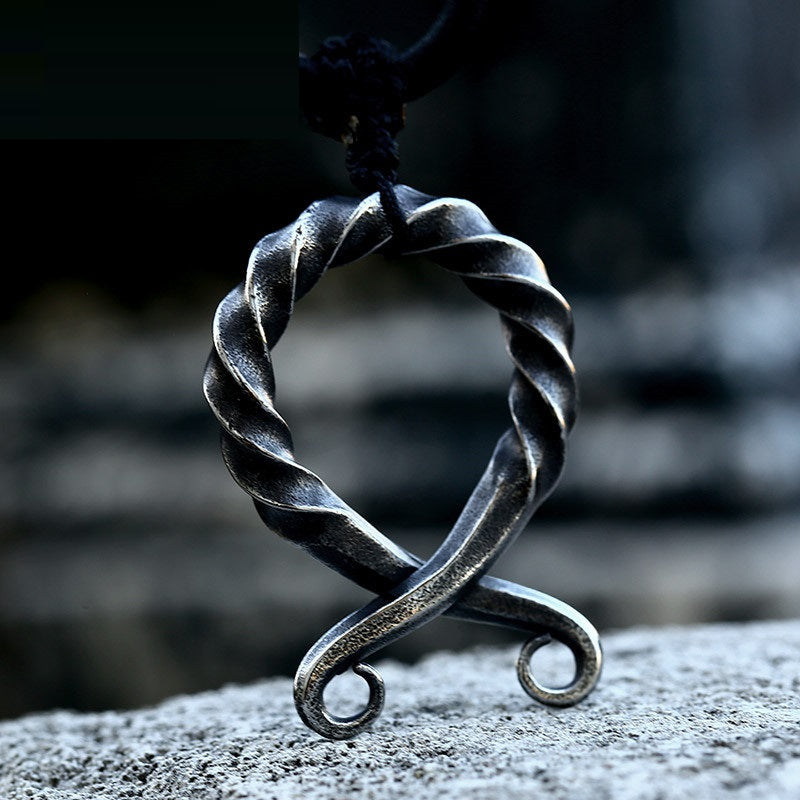 NorthRune Viking Ouroboros Pendant | Stainless Steel Norse Necklace