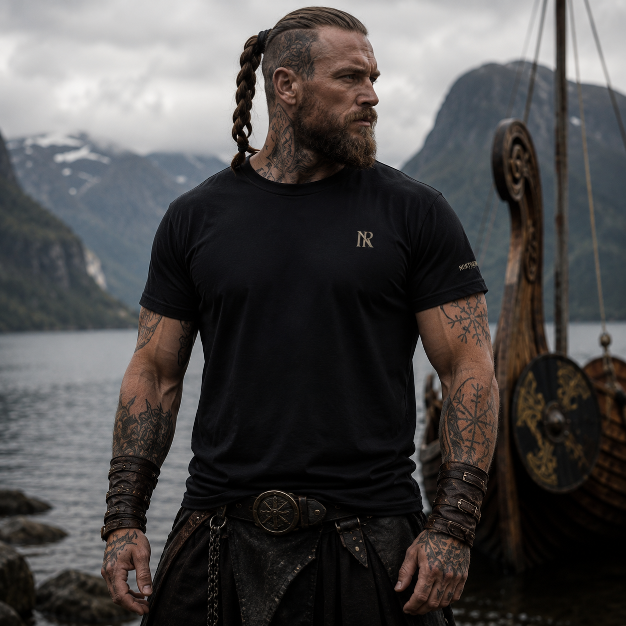NORTHRUNE UK® Huginn & Muninn Viking T-Shirt | Premium Unisex Tee