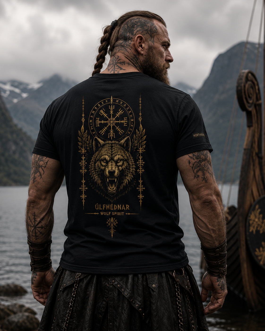 NORTHRUNE UK® Úlfhéðnar Wolf Viking T-Shirt | Premium Unisex Tee