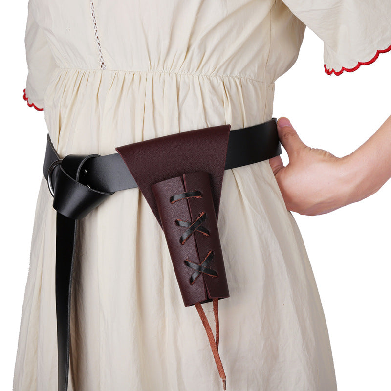 NorthRune Medieval Viking Sword Belt Holder – PU Leather Knight Weapon Frog