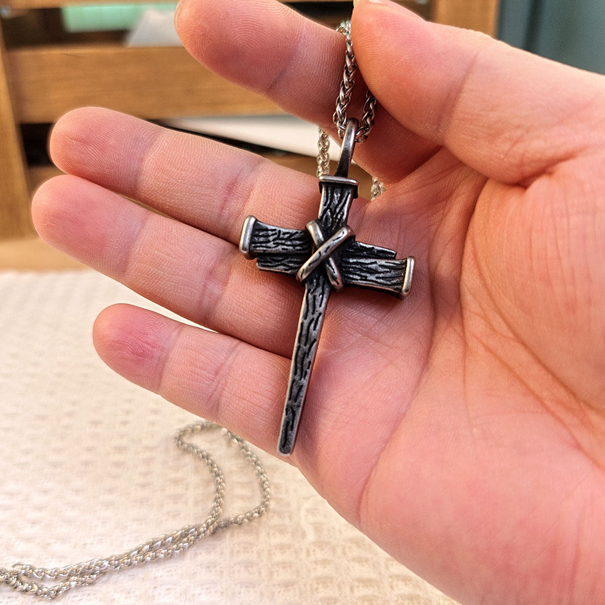 NorthRune Vintage Cross Necklace | Stainless Steel Men's Pendant