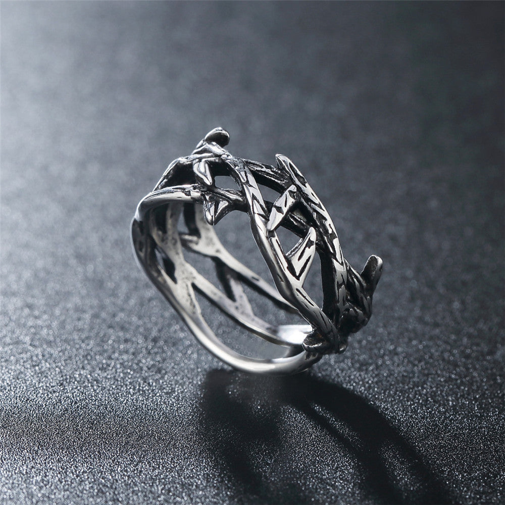 NorthRune Crown of Thorns Ring | Titanium Steel Men's Ring