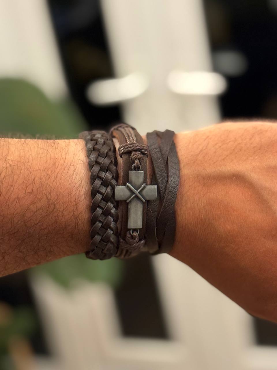 NorthRune Viking Cross Bracelet Set