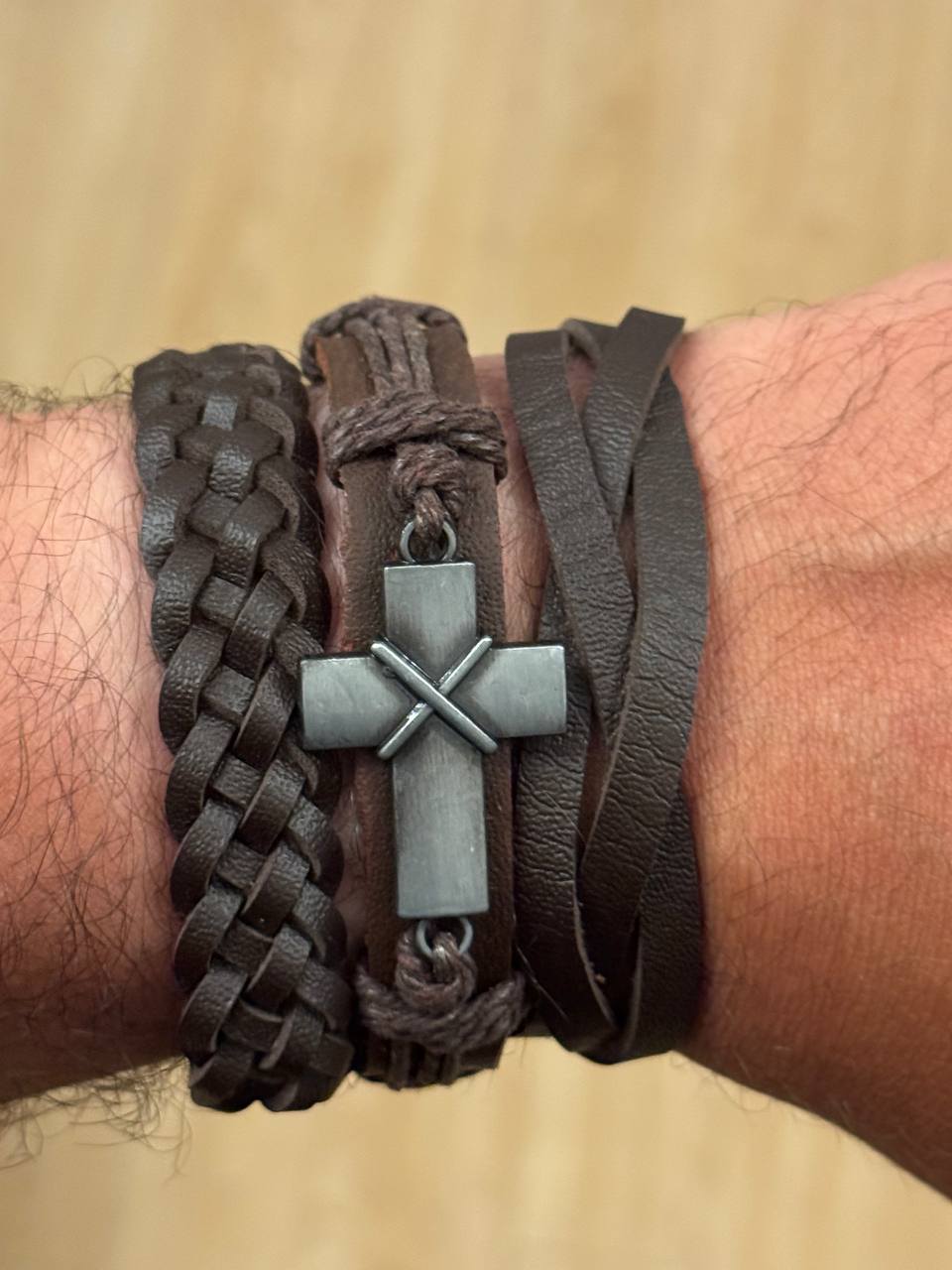 NorthRune Viking Cross Bracelet Set
