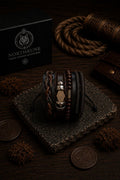 NorthRune Rune Leather Bracelet Set