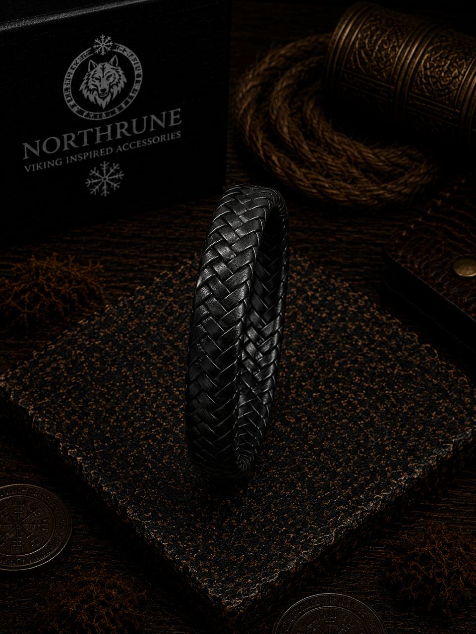 NorthRune Black Braided Bracelet