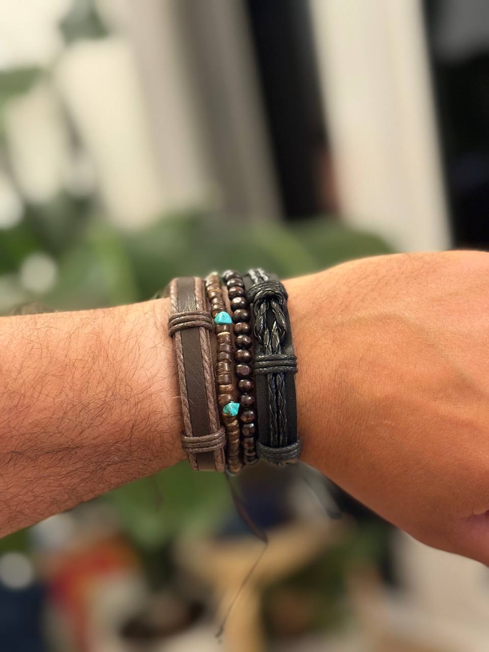 NorthRune Turquoise Bead Bracelet Set