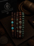 NorthRune Forest Tree Bead Bracelet Set