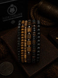 NorthRune Midnight Wood Bead Bracelet Set