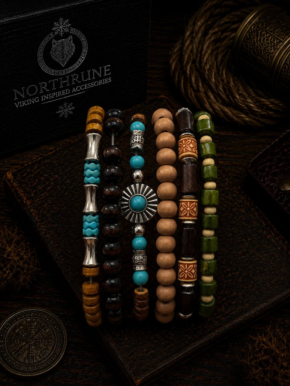 NorthRune Boho Bead Bracelet Set